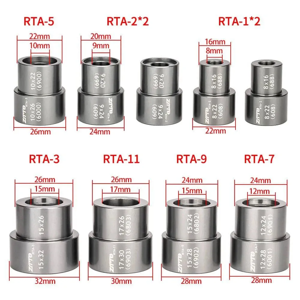 1 Set Bike Hub Bearing Install and Remove Tool Bicycle Bottom Bracket Press Kit Portable Maintenance Tools and Equipment