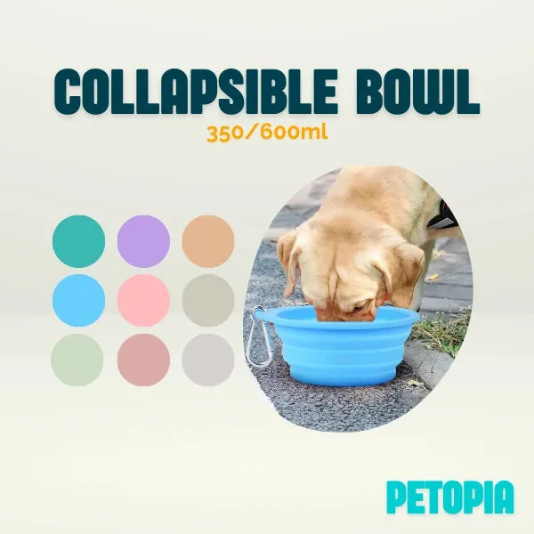 350/600ml Large Collapsible Dog Bowl