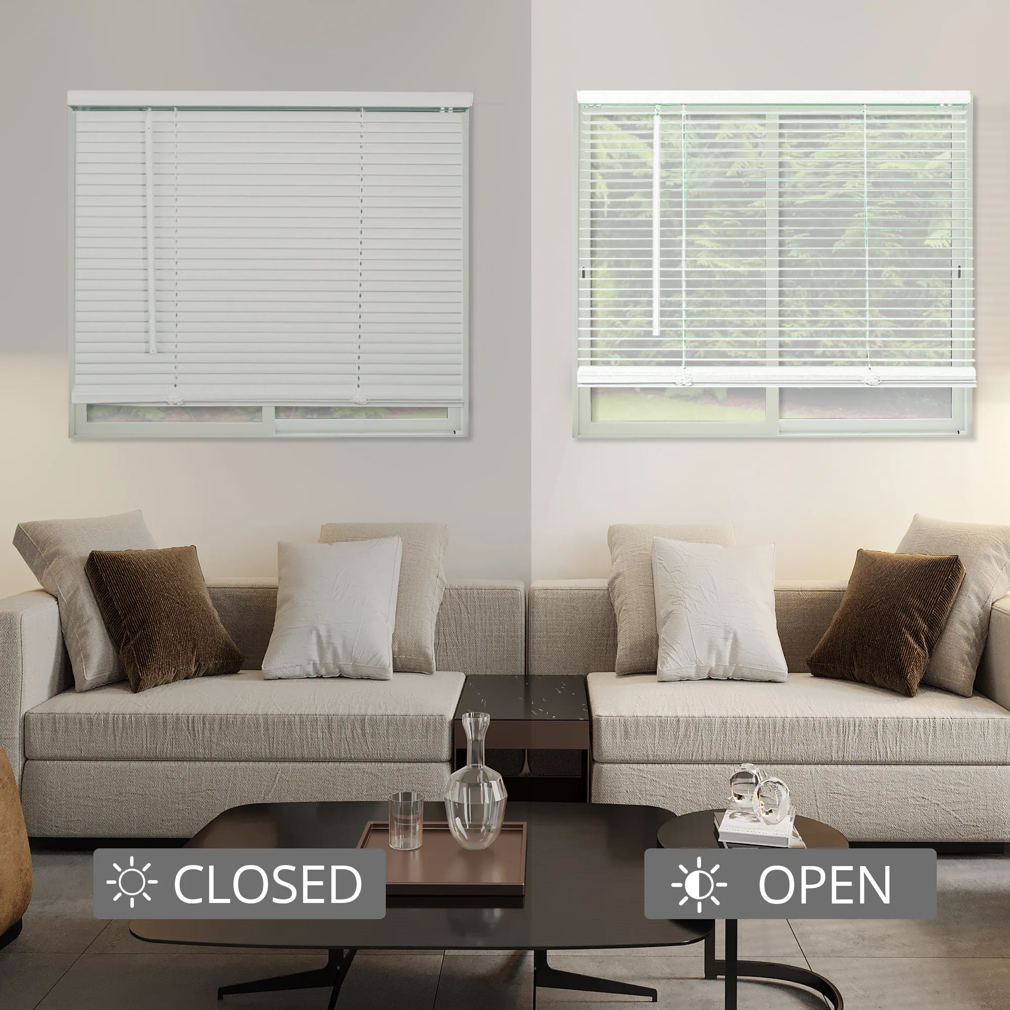 48-INCH HEIGHTS | Room Darkening 1" Slats