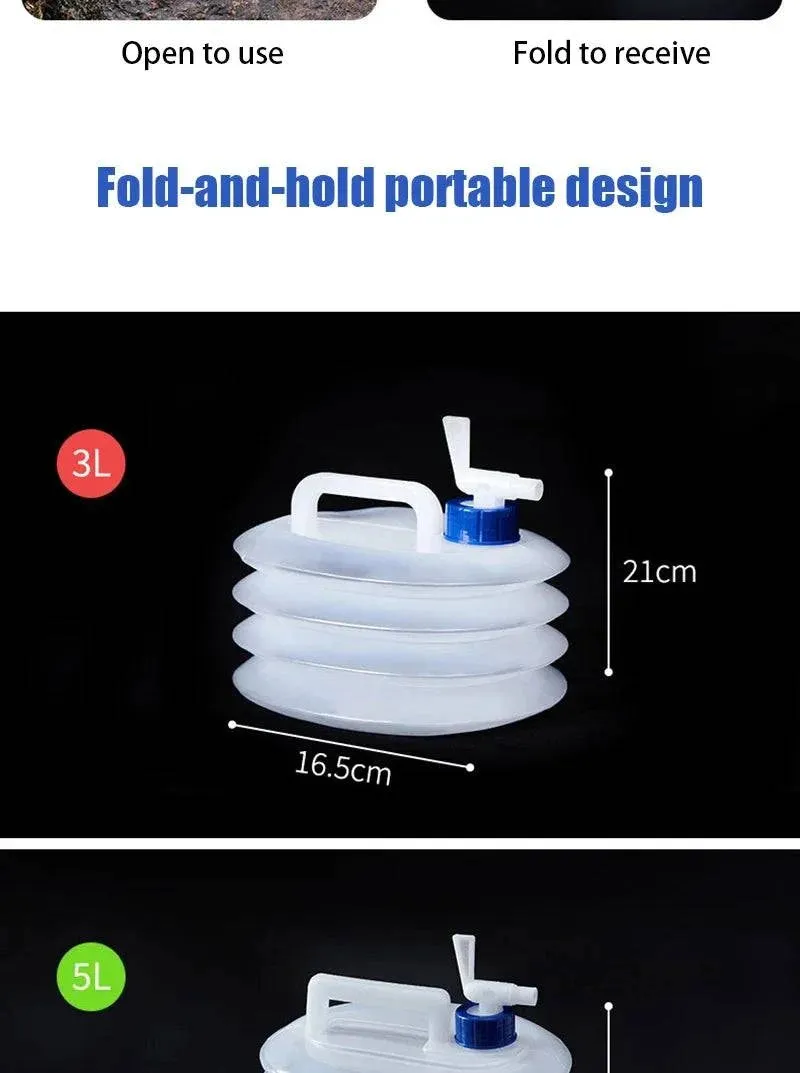 5-15L Capacity Car Collapsible Outdoor Water Bucket Portable Driving Water Tank Container Faucet ведро For Camping Picnic Hiking