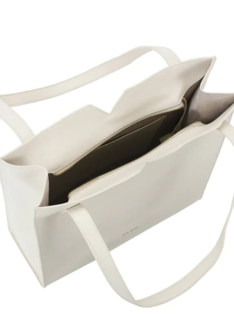 Alicia Tote II | Coconut/Cream Pebble