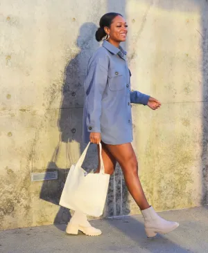Alicia Tote II | Coconut/Cream Pebble