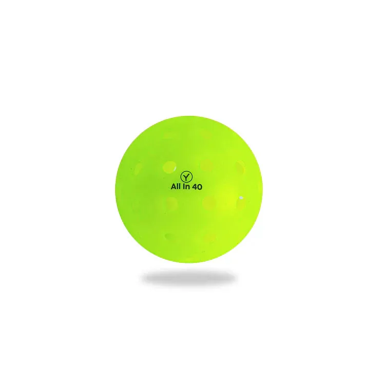 ALL IN 40 Outdoor Pickleball Balls (4-Pack) Durable & Weather-Resistant | Kinetic Racquet Sports