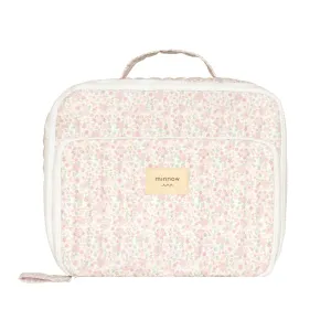 antique floral coated lunchbox