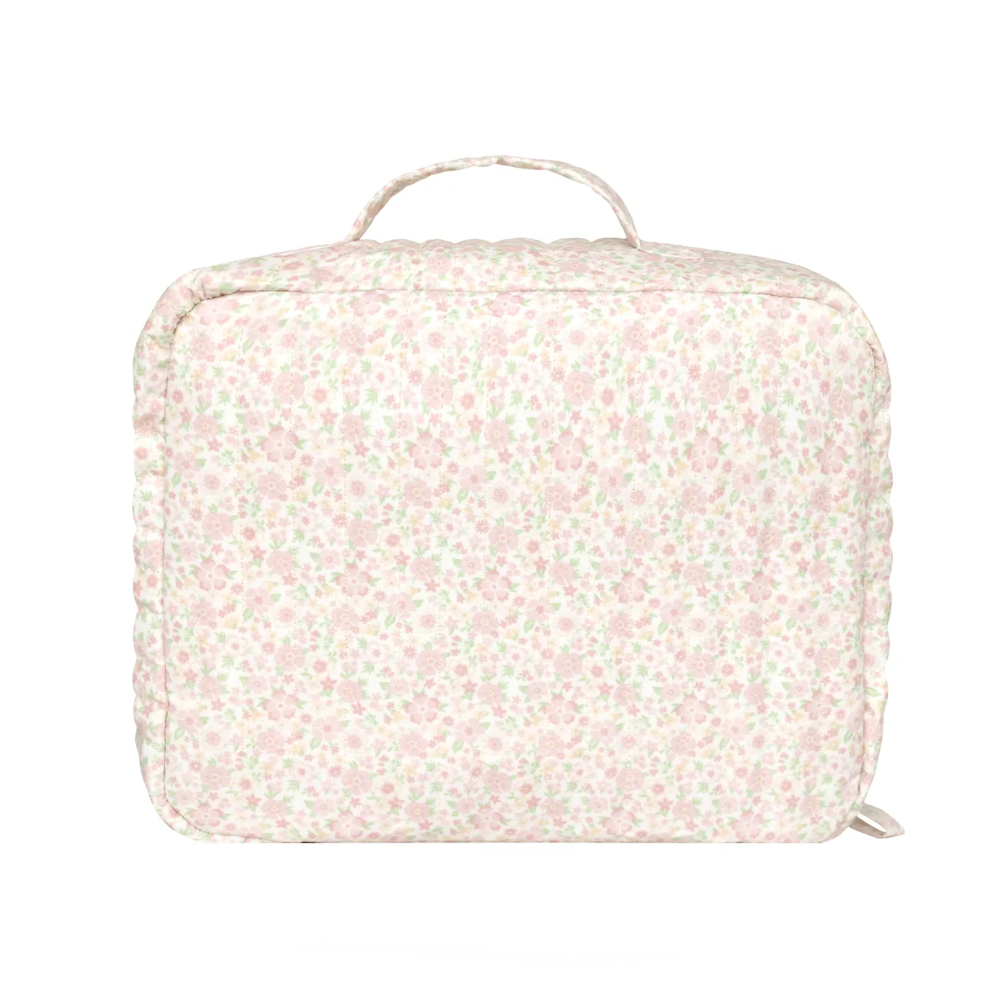 antique floral coated lunchbox