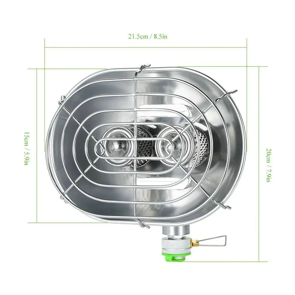 BRS-H22 Double Head Outdoor Heater Portable Infrared Ray Camping Heating Stove Warmer Heating Gas Stove for Camping Hiking