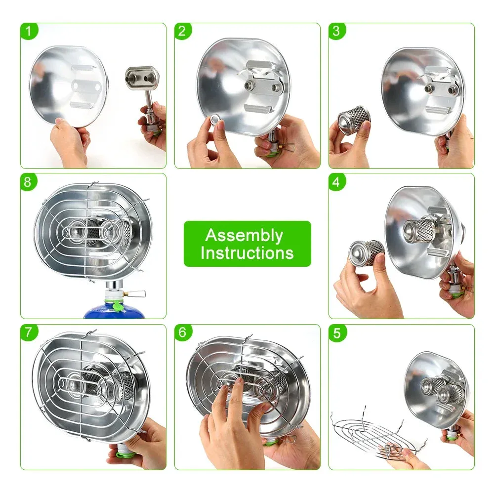 BRS-H22 Double Head Outdoor Heater Portable Infrared Ray Camping Heating Stove Warmer Heating Gas Stove for Camping Hiking