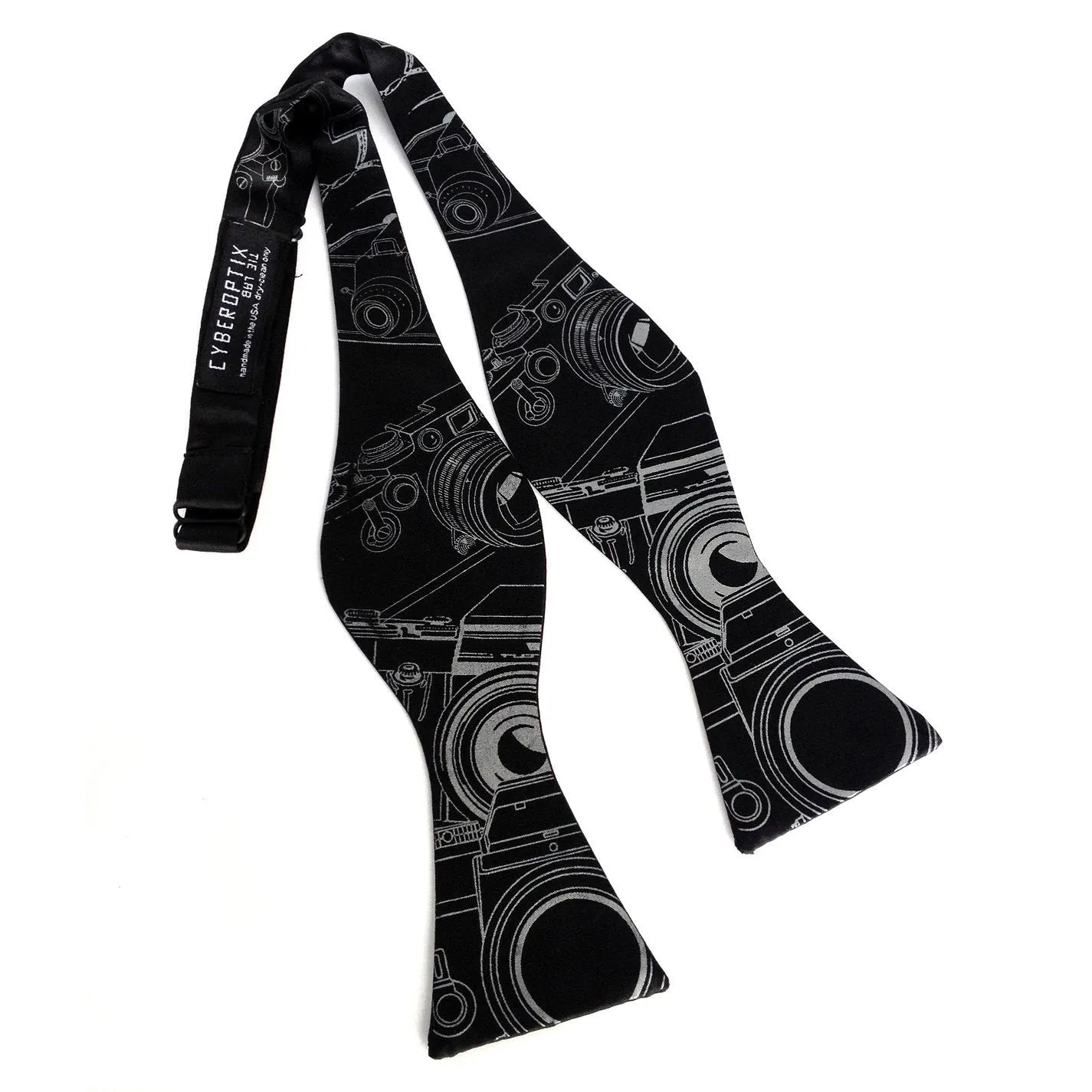 Camera Print Bow Tie. Photographer's bowtie.