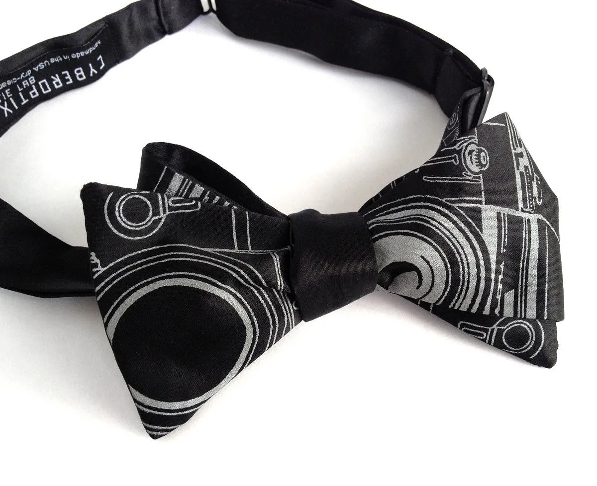 Camera Print Bow Tie. Photographer's bowtie.
