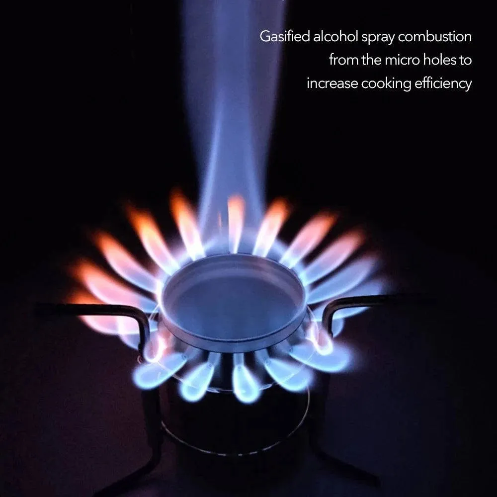 Camping Picnic Stove Outdoor Stainless Steel Liquid Alcohol Stove Portable Liquid Burner