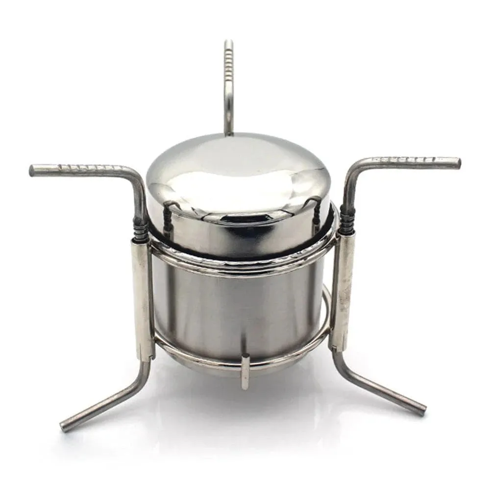 Camping Picnic Stove Outdoor Stainless Steel Liquid Alcohol Stove Portable Liquid Burner