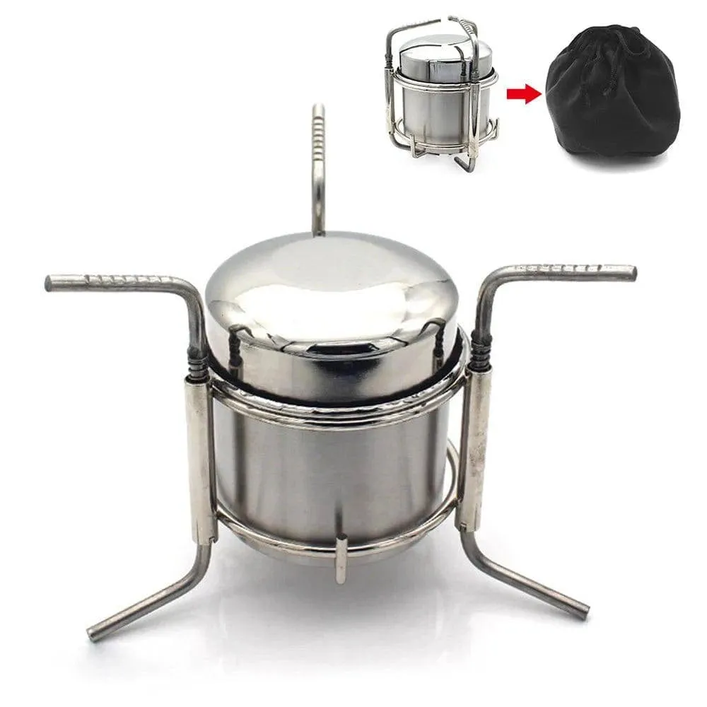 Camping Picnic Stove Outdoor Stainless Steel Liquid Alcohol Stove Portable Liquid Burner