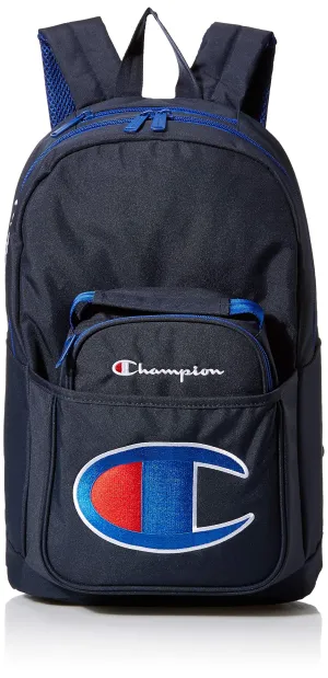 Champion Kids' Big Supercize Backpack & Lunch Kit Combo, Navy, Youth Size