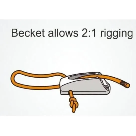 Clamcleat CL211 MK2 AN/S2 with Becket Hard Anodozed 3- 6mm Rope