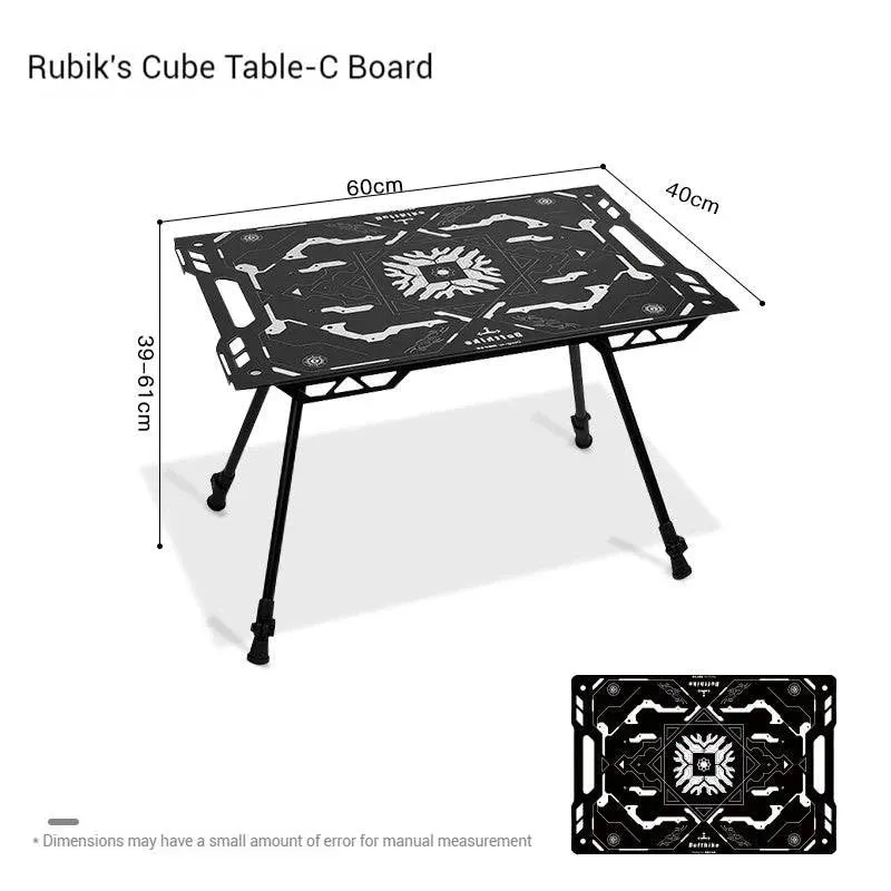 Difeike IGT Magic Cube Table, Wild Road, Feige Co Branded Outdoor Camping Folding Splicing Aluminum Plate Table, Tactical Table