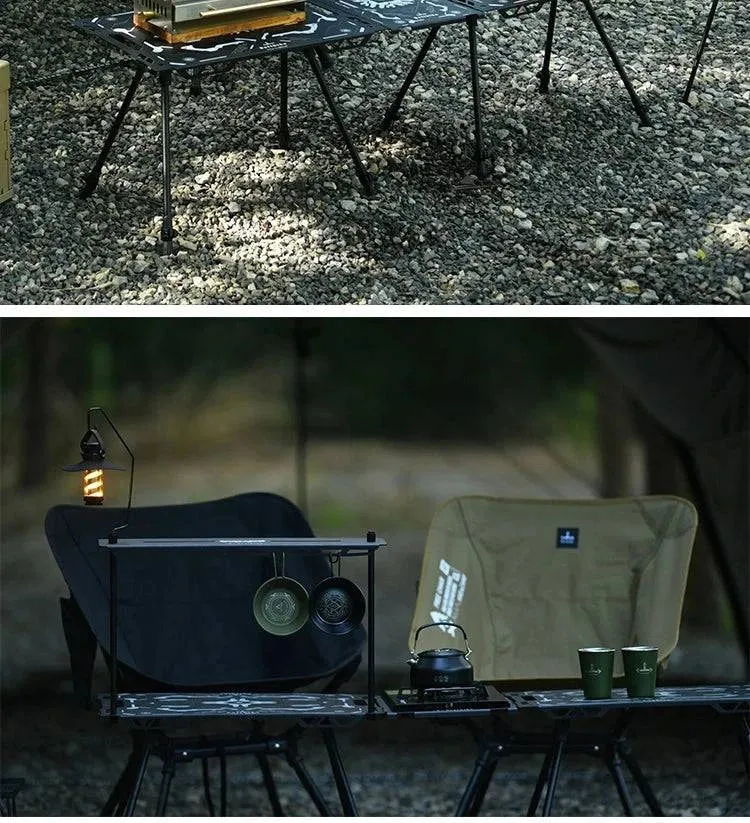 Difeike IGT Magic Cube Table, Wild Road, Feige Co Branded Outdoor Camping Folding Splicing Aluminum Plate Table, Tactical Table
