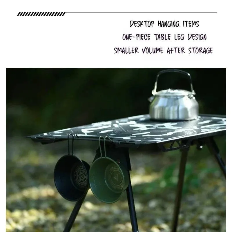 Difeike IGT Magic Cube Table, Wild Road, Feige Co Branded Outdoor Camping Folding Splicing Aluminum Plate Table, Tactical Table