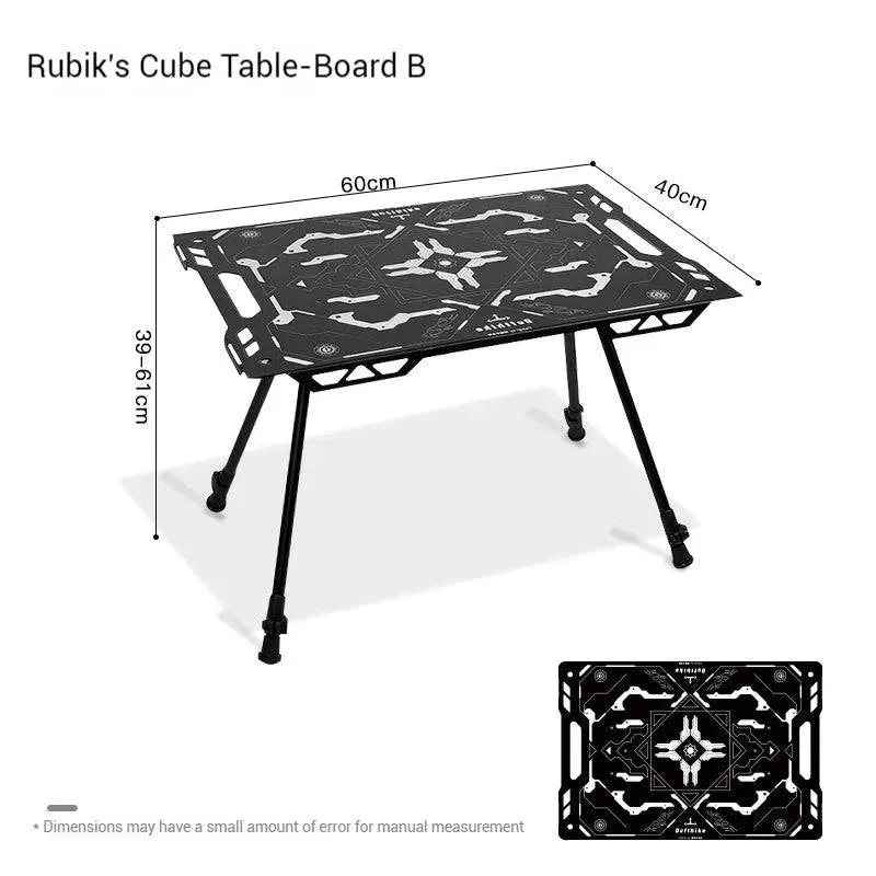 Difeike IGT Magic Cube Table, Wild Road, Feige Co Branded Outdoor Camping Folding Splicing Aluminum Plate Table, Tactical Table