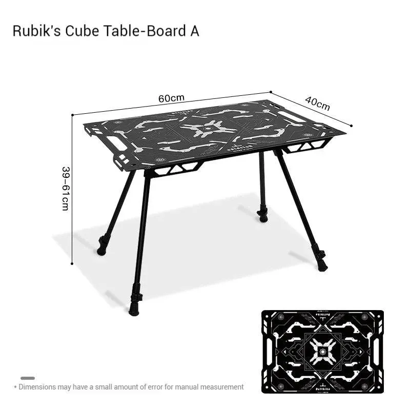 Difeike IGT Magic Cube Table, Wild Road, Feige Co Branded Outdoor Camping Folding Splicing Aluminum Plate Table, Tactical Table
