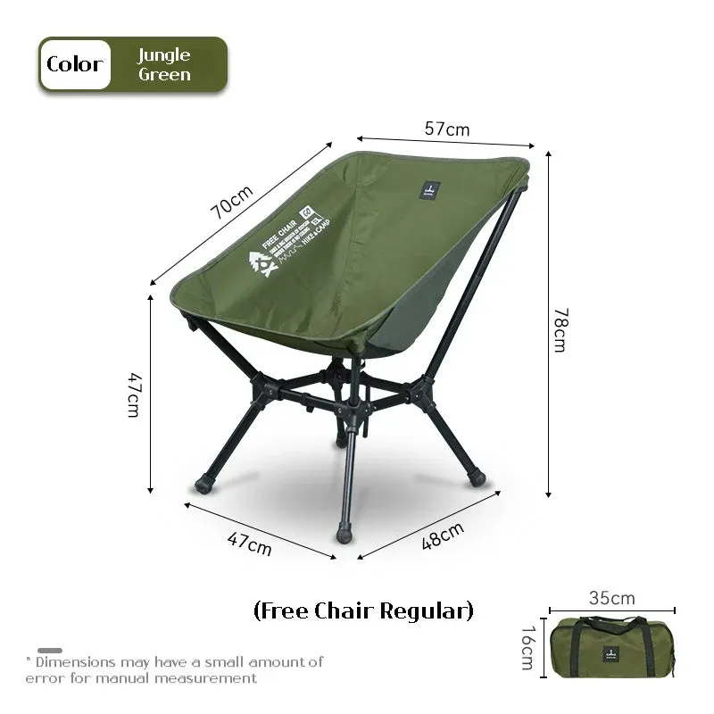Difeike Outdoor Folding Camping Chair Portable New Moon Chair Outdoor High Back Lounge Chair Aluminum Alloy Free Lounge Chair