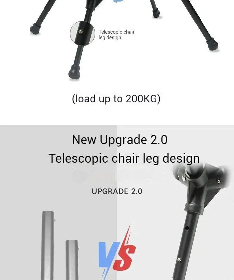 Difeike Outdoor Folding Camping Chair Portable New Moon Chair Outdoor High Back Lounge Chair Aluminum Alloy Free Lounge Chair