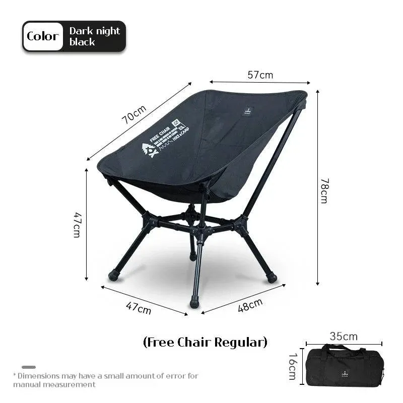 Difeike Outdoor Folding Camping Chair Portable New Moon Chair Outdoor High Back Lounge Chair Aluminum Alloy Free Lounge Chair