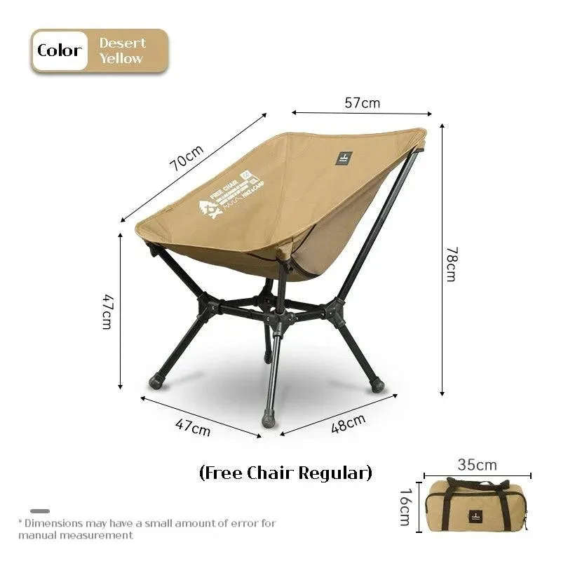 Difeike Outdoor Folding Camping Chair Portable New Moon Chair Outdoor High Back Lounge Chair Aluminum Alloy Free Lounge Chair