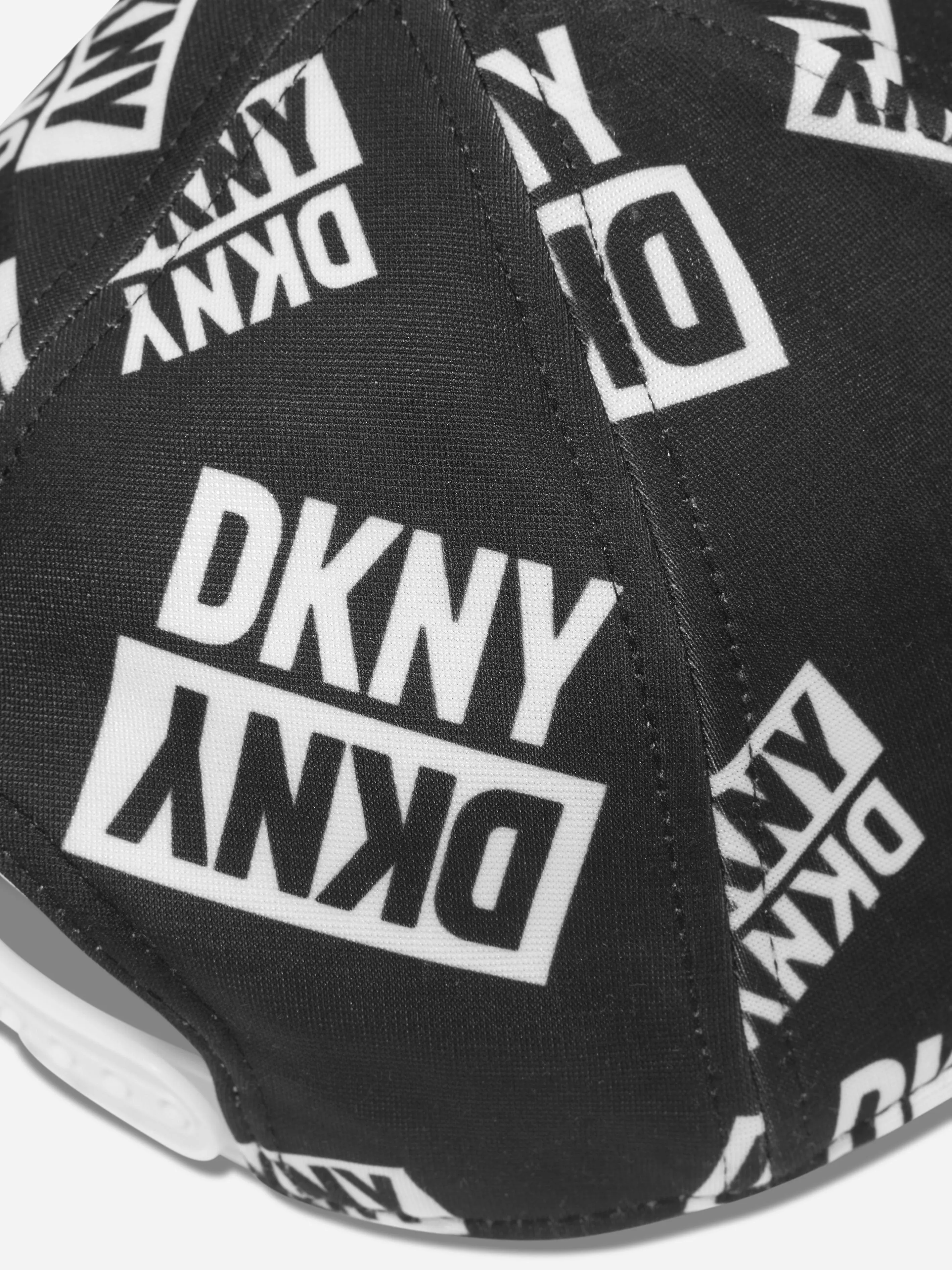 DKNY Boys Logo Print Cap in Black