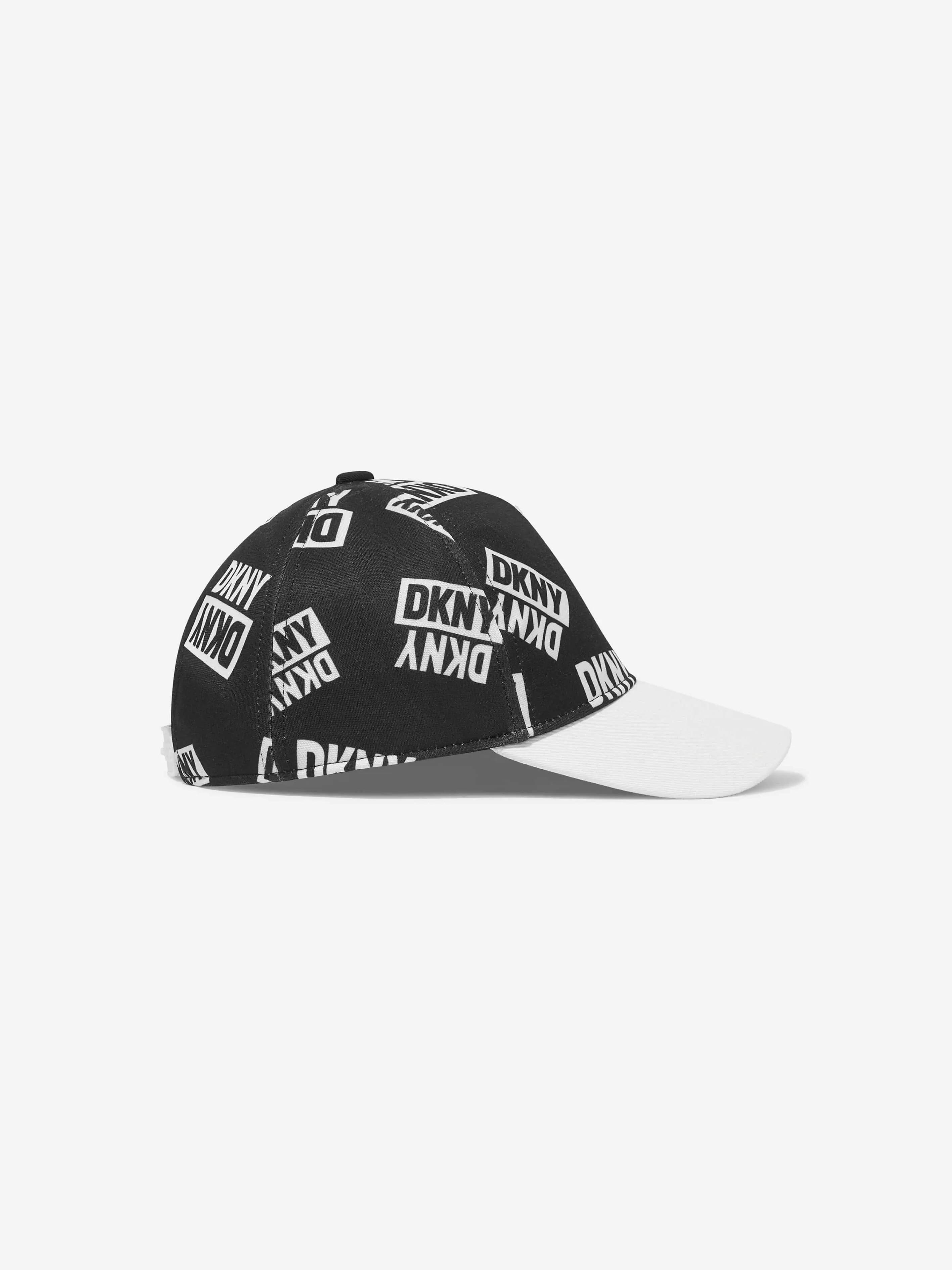 DKNY Boys Logo Print Cap in Black