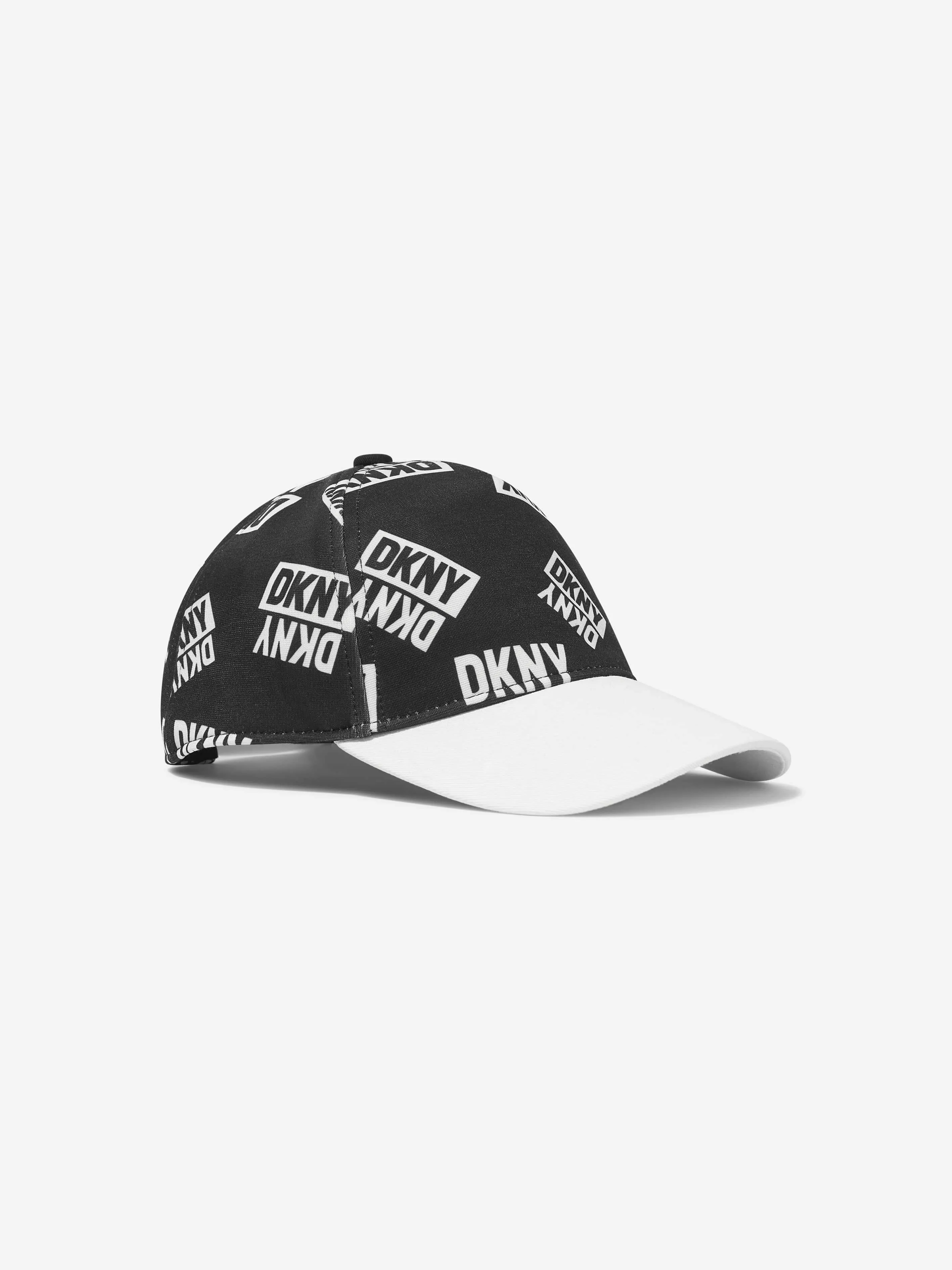 DKNY Boys Logo Print Cap in Black