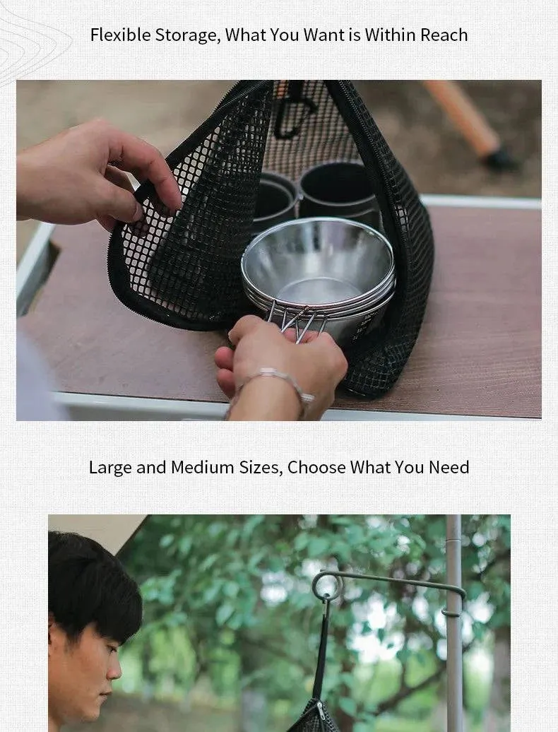 Drying Net Triangle Drying Hanging Mesh Storage Net Tent Food Dryer Net Outdoor Camping Organizer Mesh Storage For Foods Clothes