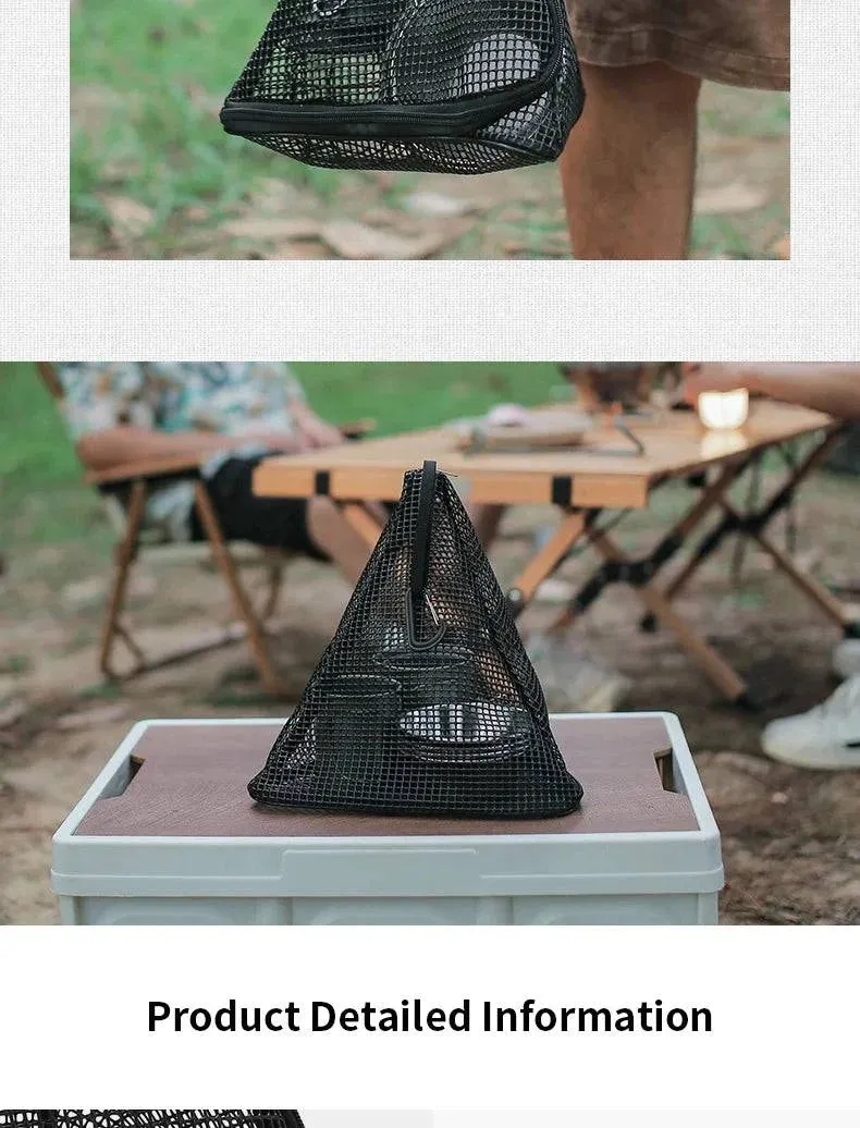 Drying Net Triangle Drying Hanging Mesh Storage Net Tent Food Dryer Net Outdoor Camping Organizer Mesh Storage For Foods Clothes