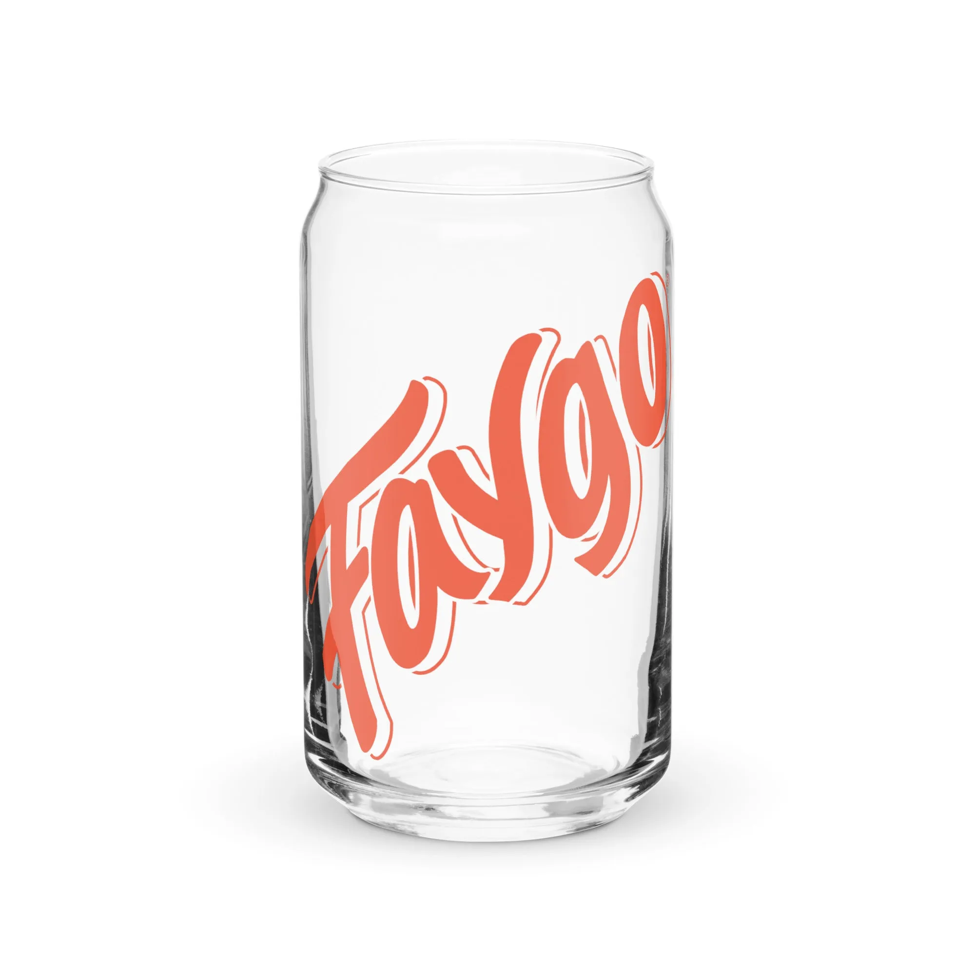 Faygo Orange Can-shaped Glass - 16 oz