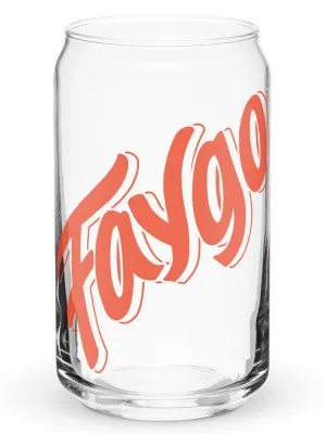 Faygo Orange Can-shaped Glass - 16 oz