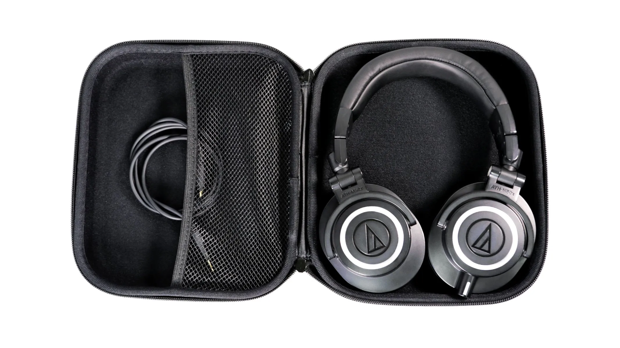 Firm Protective Headphone Zipper Case Compatible with Grado, Audeze, Audio-Technica, Sennheiser, and More