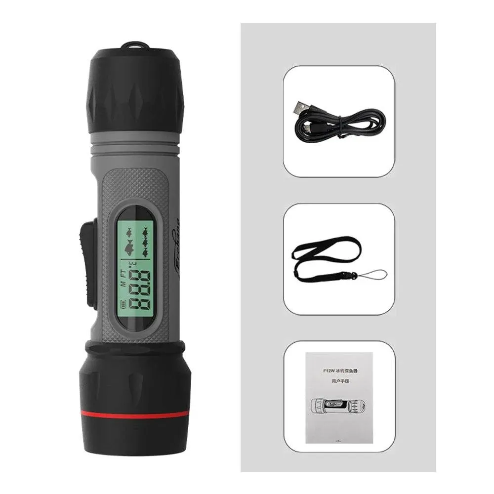 Fish Depth Finder Handheld Fish Finder Wireless Waterproof Sonar Fish Finder for Ice Fishing