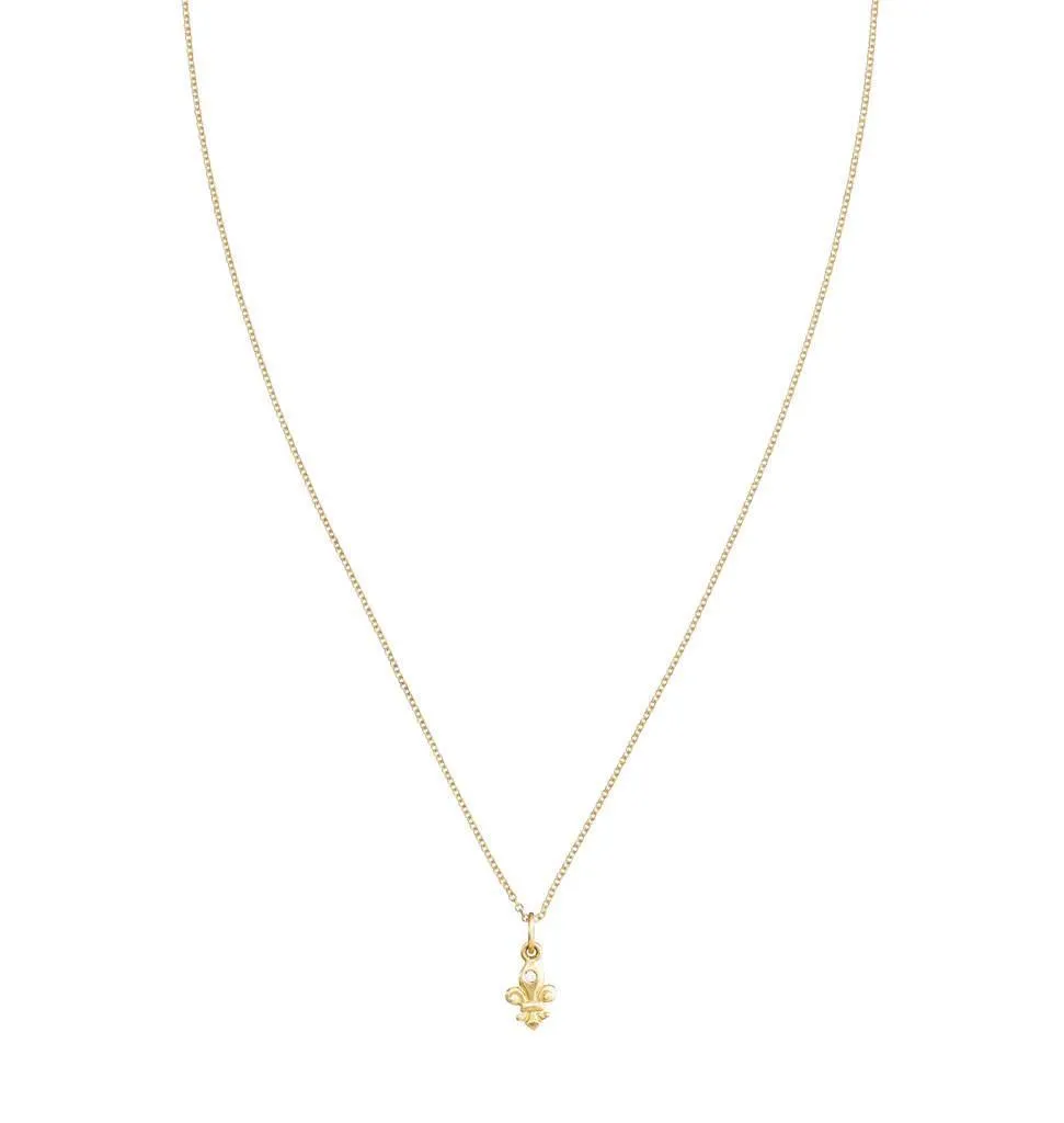 Fleur De Lis Mini Charm With Diamond