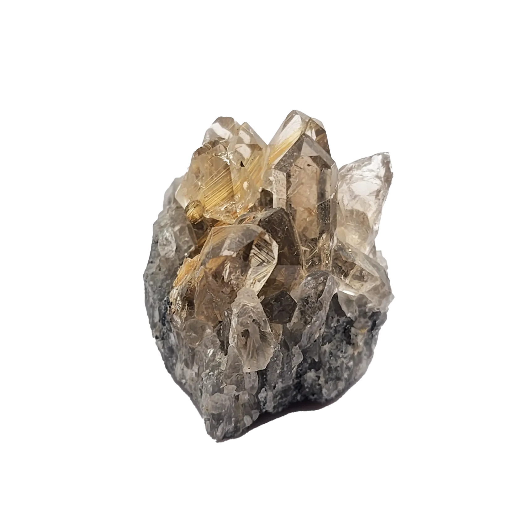 Gold Rutile Cluster #4 Smoky Rutile Cluster