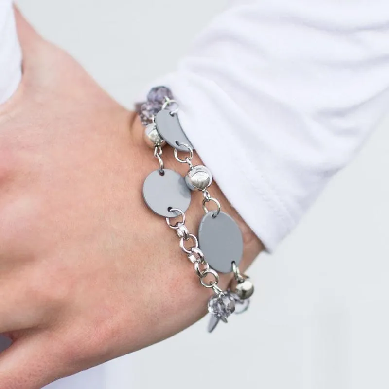 Happy Travels Gray Bracelet