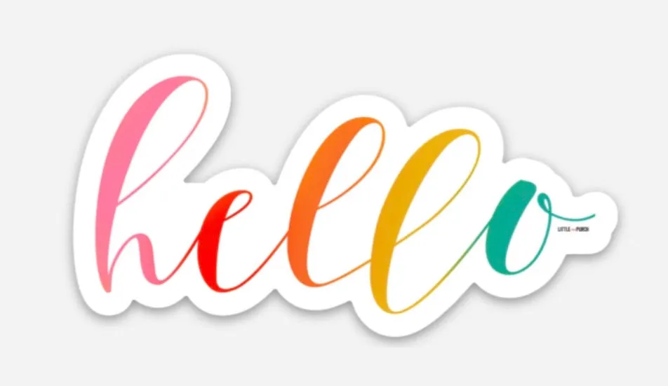 Hello Vinyl Sticker