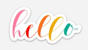 Hello Vinyl Sticker