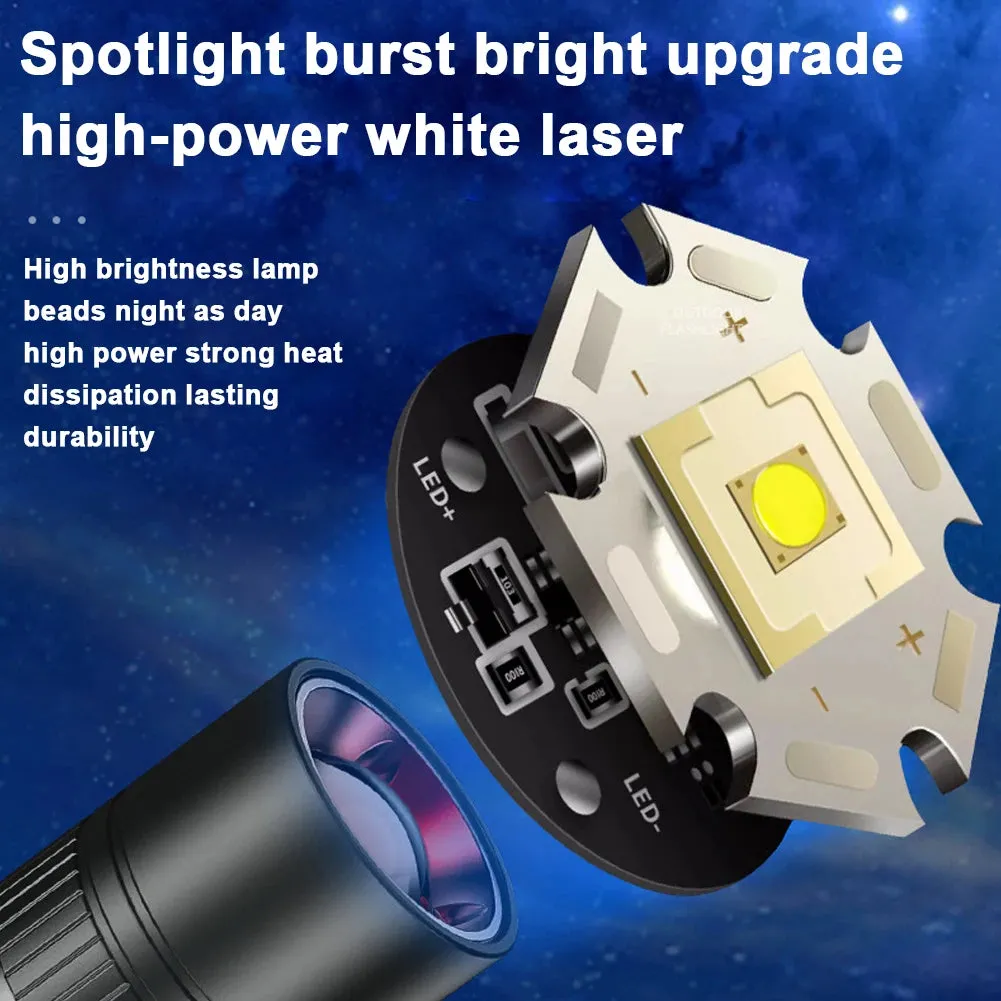 High Power Flashlight LED Light Dual-Light Outdoor Camping Light Miltifunctional Portable Aluminum Alloy Light