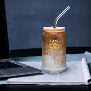 I AM Inspirational Can-shaped glass