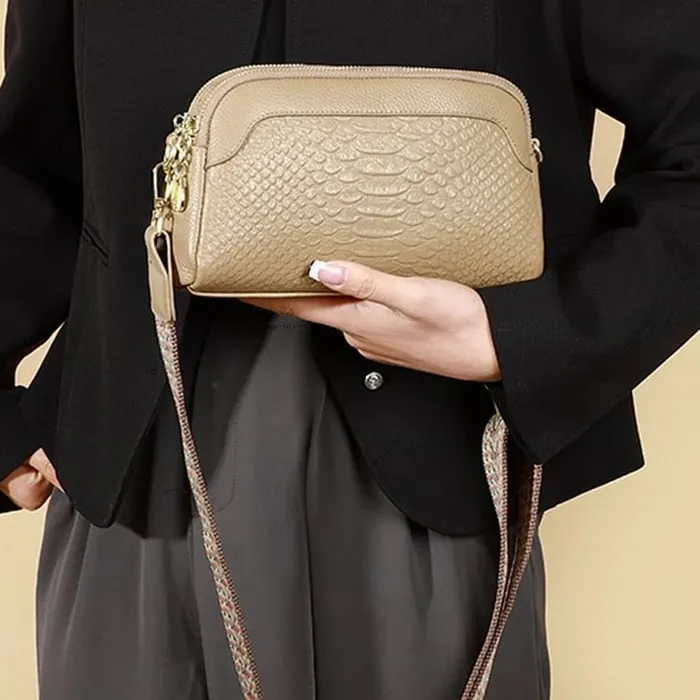 Ilaria | Elegant Charm Mini Crossbody Bag with Crocodile Pattern