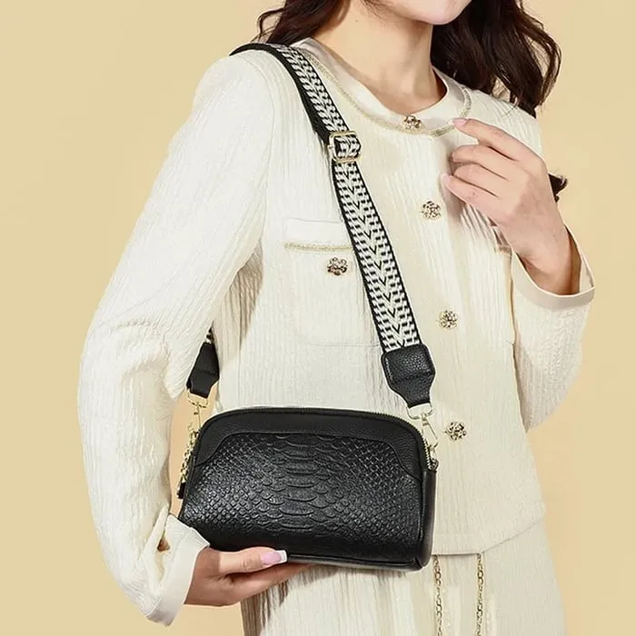 Ilaria | Elegant Charm Mini Crossbody Bag with Crocodile Pattern