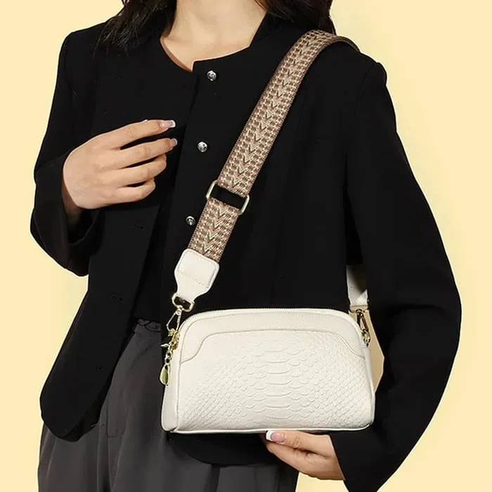 Ilaria | Elegant Charm Mini Crossbody Bag with Crocodile Pattern