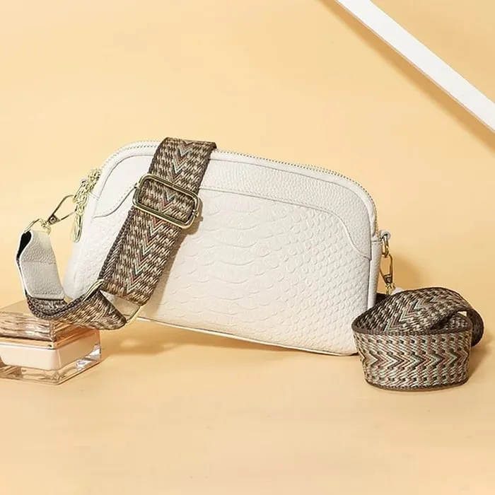 Ilaria | Elegant Charm Mini Crossbody Bag with Crocodile Pattern