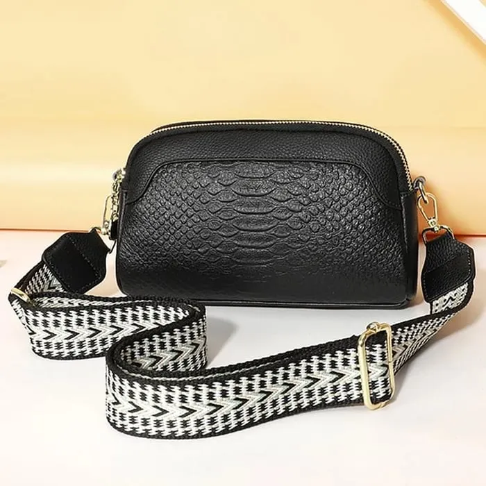 Ilaria | Elegant Charm Mini Crossbody Bag with Crocodile Pattern