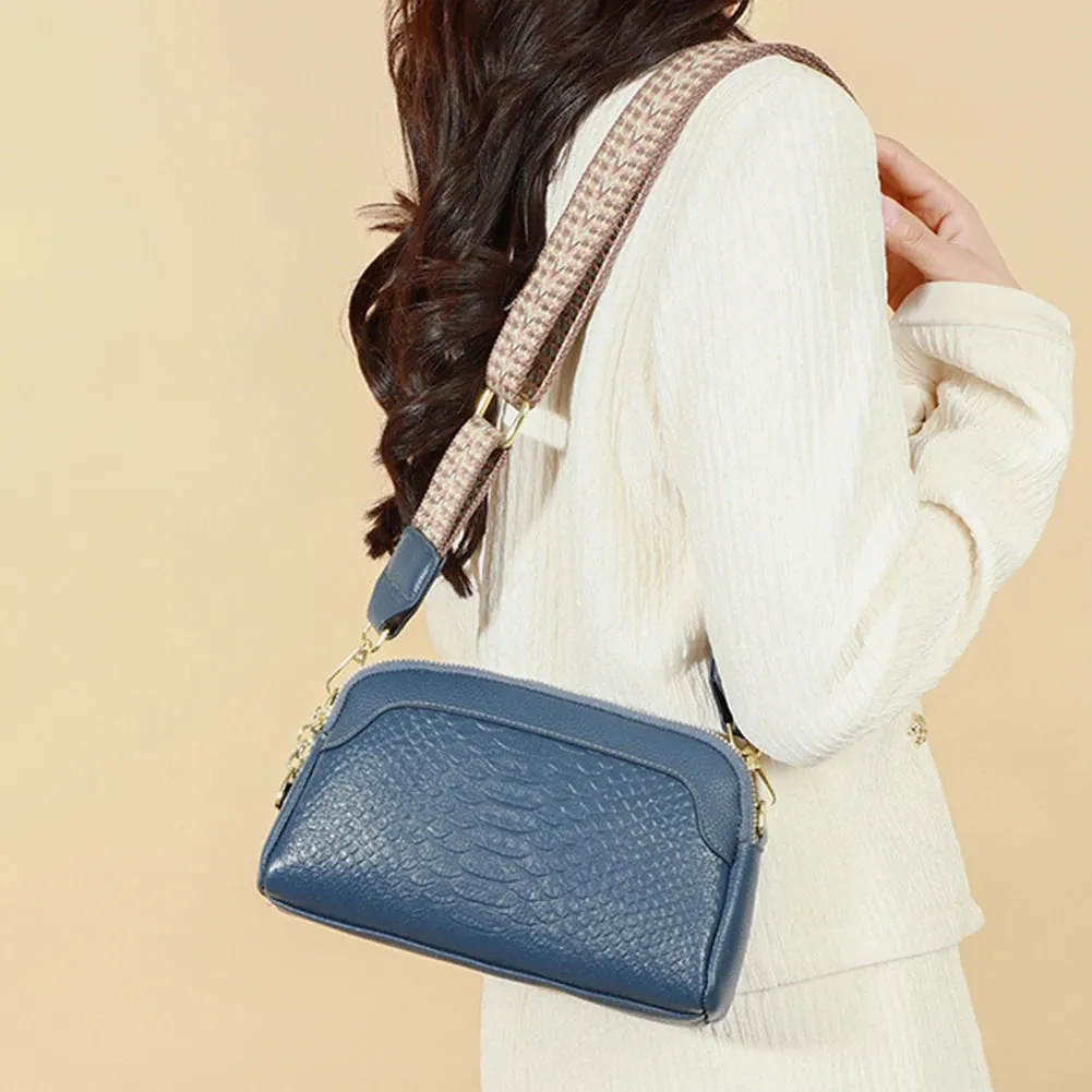 Ilaria | Elegant Charm Mini Crossbody Bag with Crocodile Pattern
