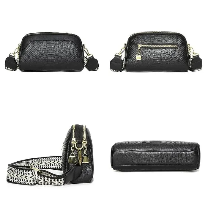 Ilaria | Elegant Charm Mini Crossbody Bag with Crocodile Pattern
